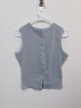Sleeveless Button Top